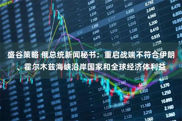 盛谷策略 俄总统新闻秘书：重启战端不符合伊朗、霍尔木兹海峡沿岸国家和全球经济体利益