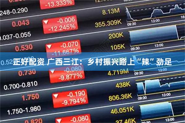 正好配资 广西三江：乡村振兴路上“辣”劲足
